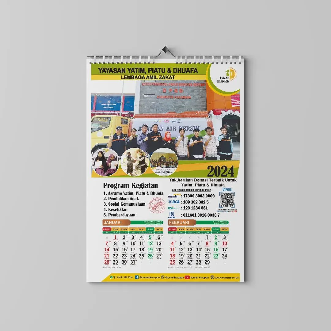 kalender dinding, kalender, cetak kalender karawang, kalender partai, custom kalender