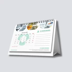 kalender meja, kalender duduk, cetak kalender, cetak kalender karawang, kalender promosi, ukuran kalender