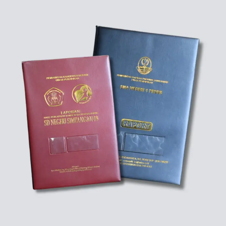 sampul rapor, sampul ijazah, cetak sampul kulit custom, sampul custom
