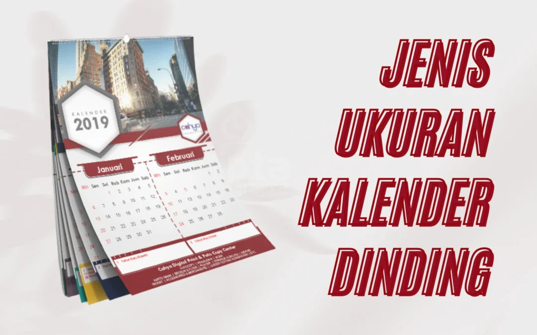 4 Ukuran Kalender Dinding yang Minimalis dan Elegan