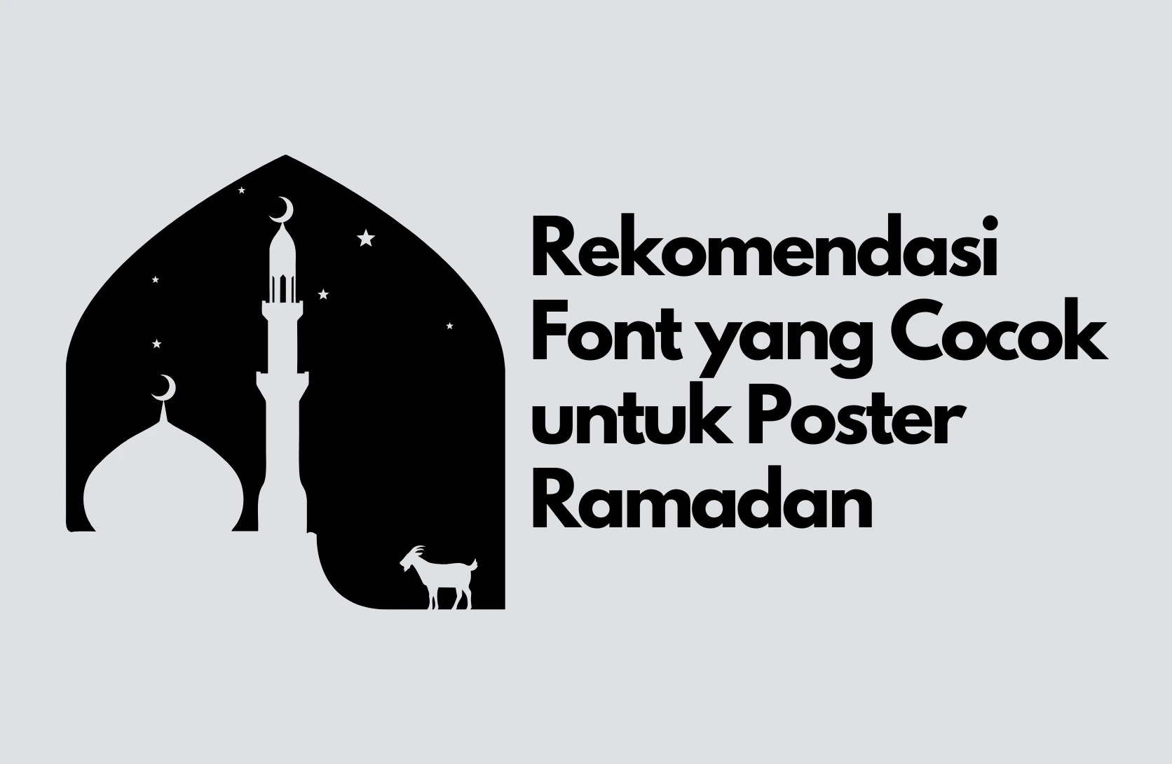 rekomendasi font yang cocok untuk poster ramadan, rekomendasi font poster ramadan