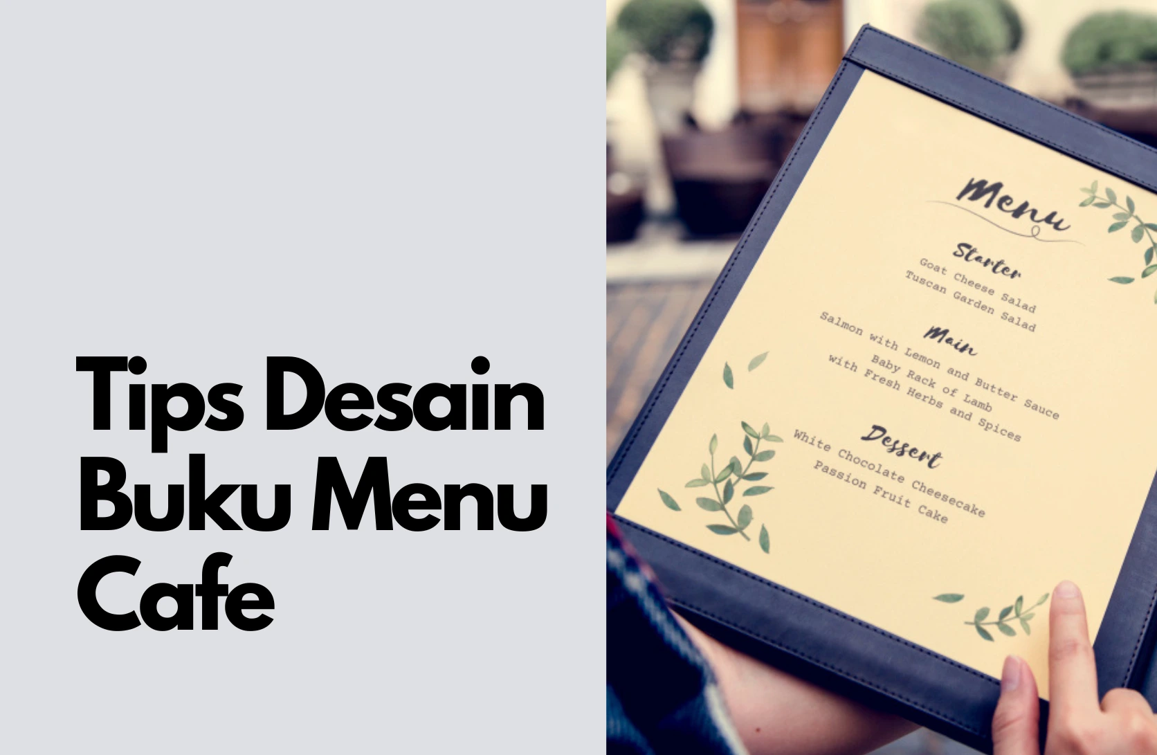 tips desain buku menu, buku menu cafe, cetak buku menu cafe