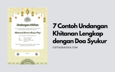7 Contoh Undangan Khitanan Lengkap dengan Doa Syukur