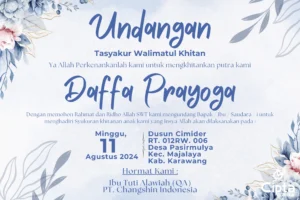 undangan khitan, undangan blangko khitanan, undangan