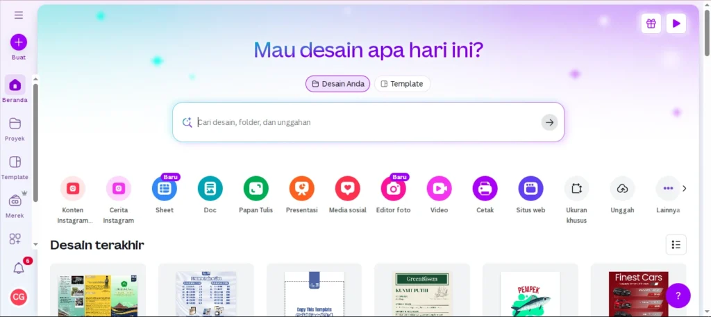 canva, membuat kartu ucapan