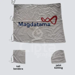 finishing bendera, finishing jahit keliling