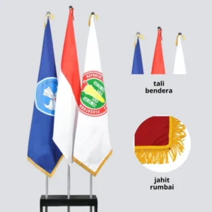 finishing jahit rumbai, bendera rumbai