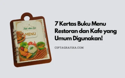 7 Kertas Buku Menu Restoran dan Kafe yang Umum Digunakan 