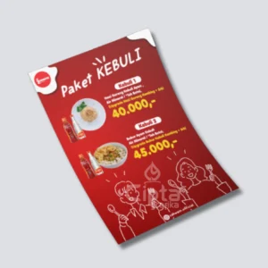 poster menu, kertas buku menu