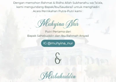 islami wedding invitation, tema undangan digital