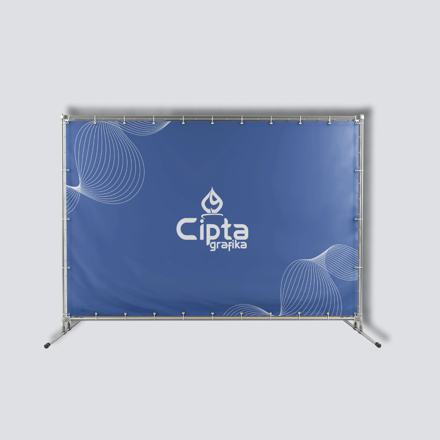 fence banner, spanduk pembatas jamaah, partisi, pembatas shaf