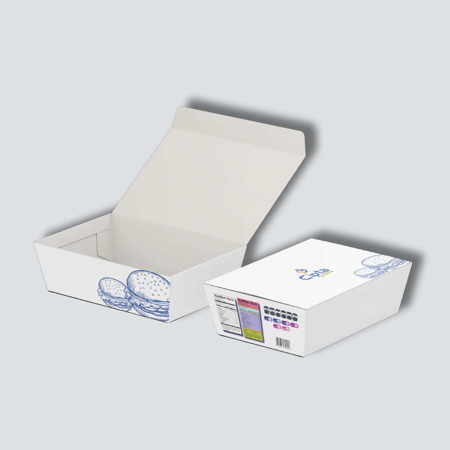 lunch box, thin box, take away box