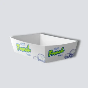 paper tray, wadah snack, food tray, kertas ivory