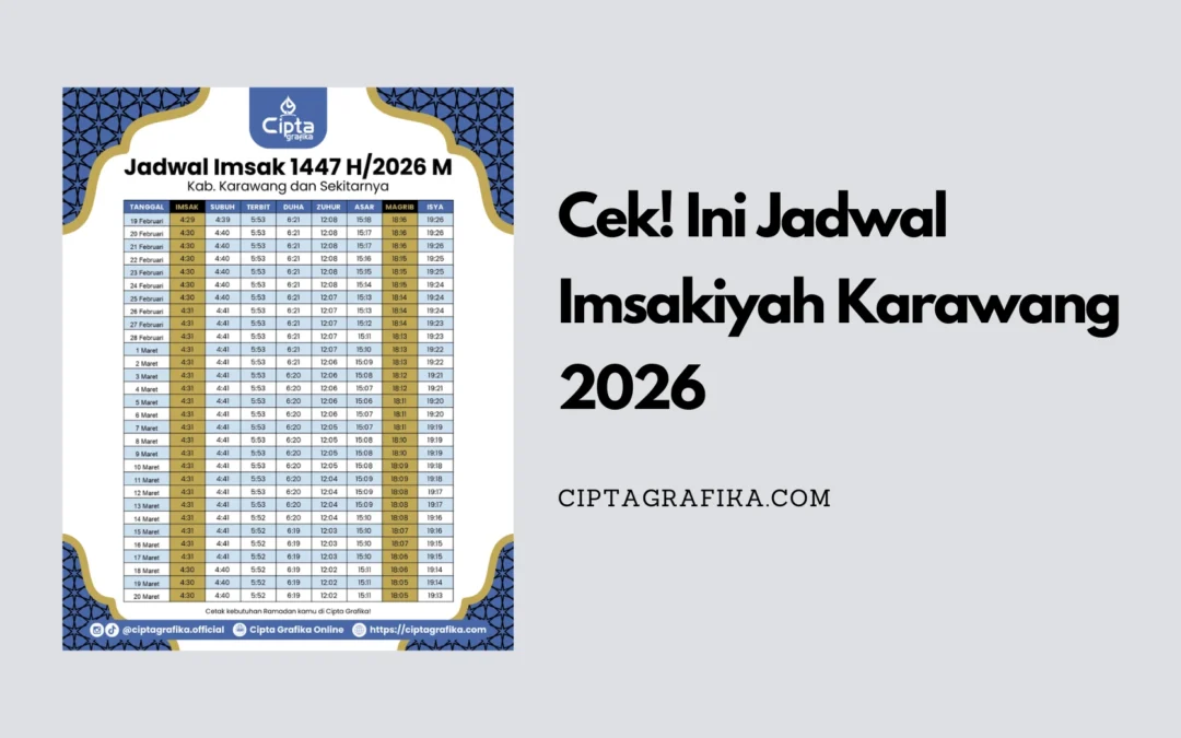 Cek! Ini Jadwal Imsakiyah Karawang 2026