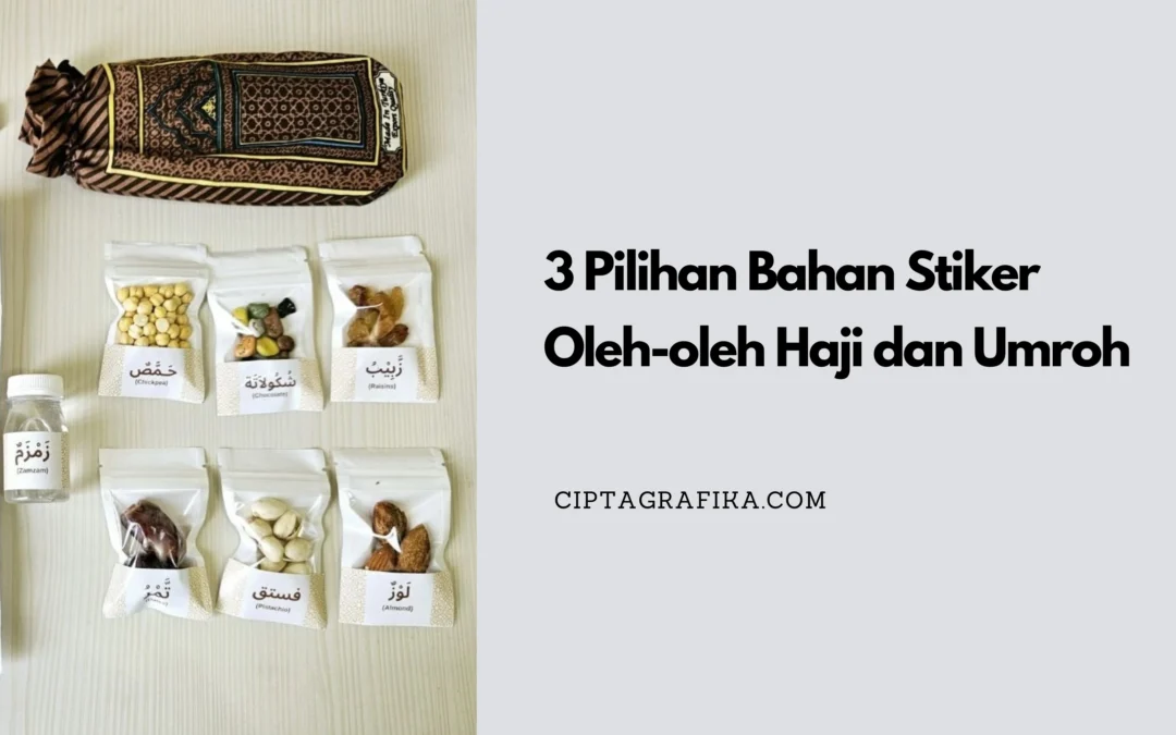 cetak stiker oleh-oleh haji dan umroh