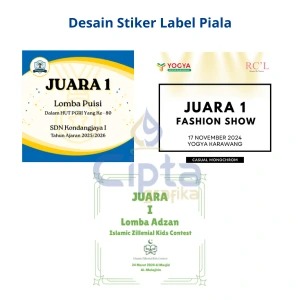 desain stiker piala