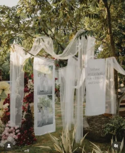 banner kain wedding signage
