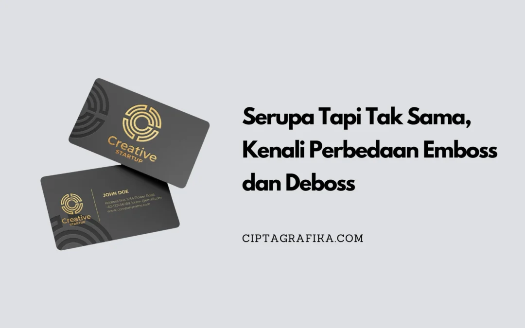 Serupa Tapi Tak Sama, Kenali Perbedaan Emboss dan Deboss!