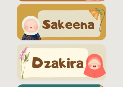 stiker buku nama satuan