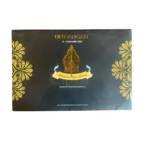 undangan cetak poly emas, undangan custom, cetak undangan eksklusif, hotprint emas undangan